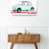Wooden sideboard table with books and a vase Mod/023 - Fiat 500 La Nuova (de 1957)