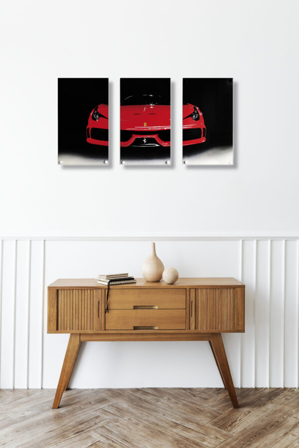 Wooden sideboard table with books and a vase Mod/035 - Ferrari 458 Speciale Aperta - Triptyque